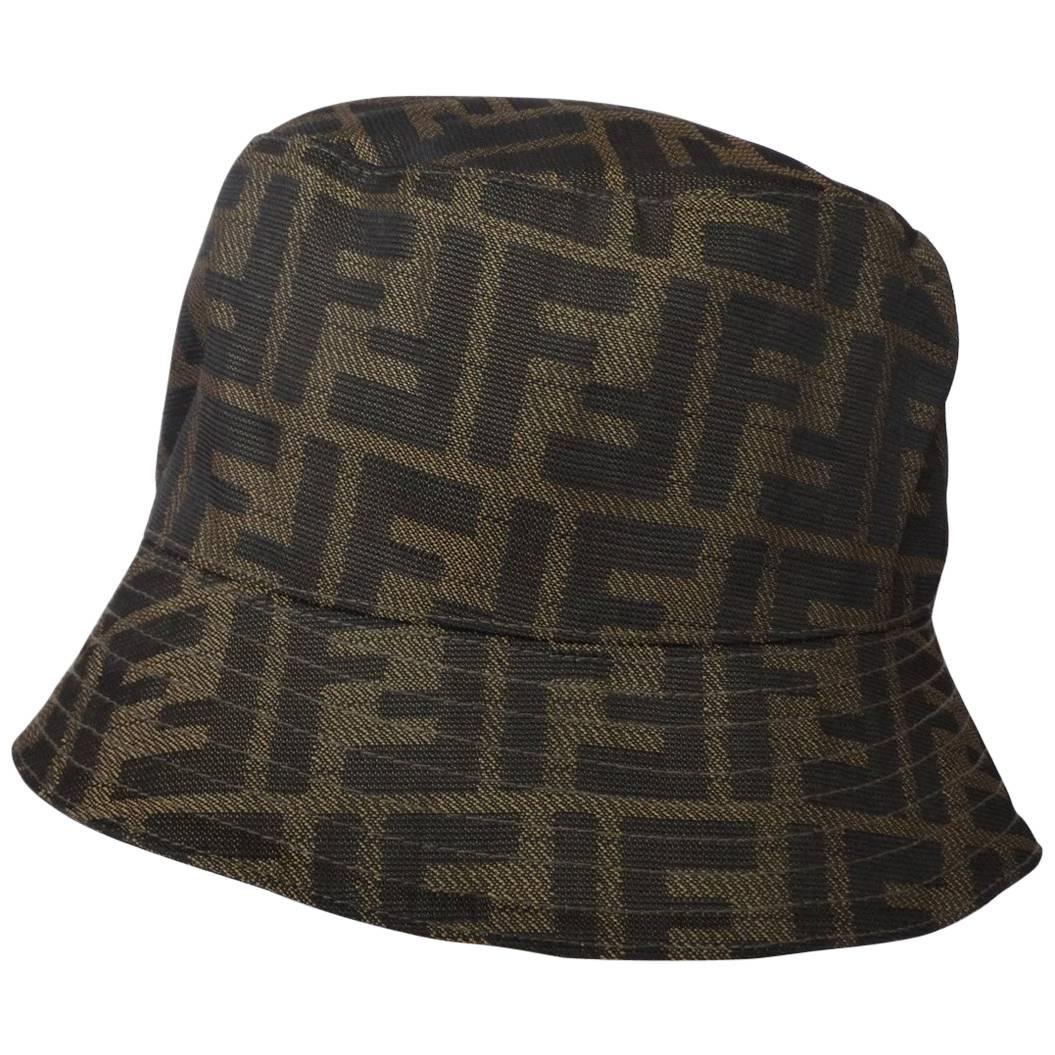 1990s Fendi Zucca Monogram Bucket Hat 