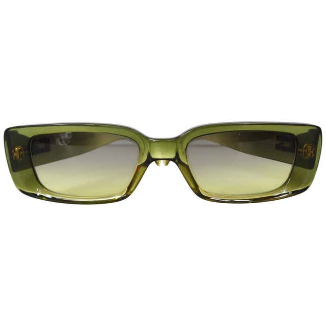 2000s Gucci Green Rectangular Sunglasses at 1stDibs | gucci sunglasses 2000