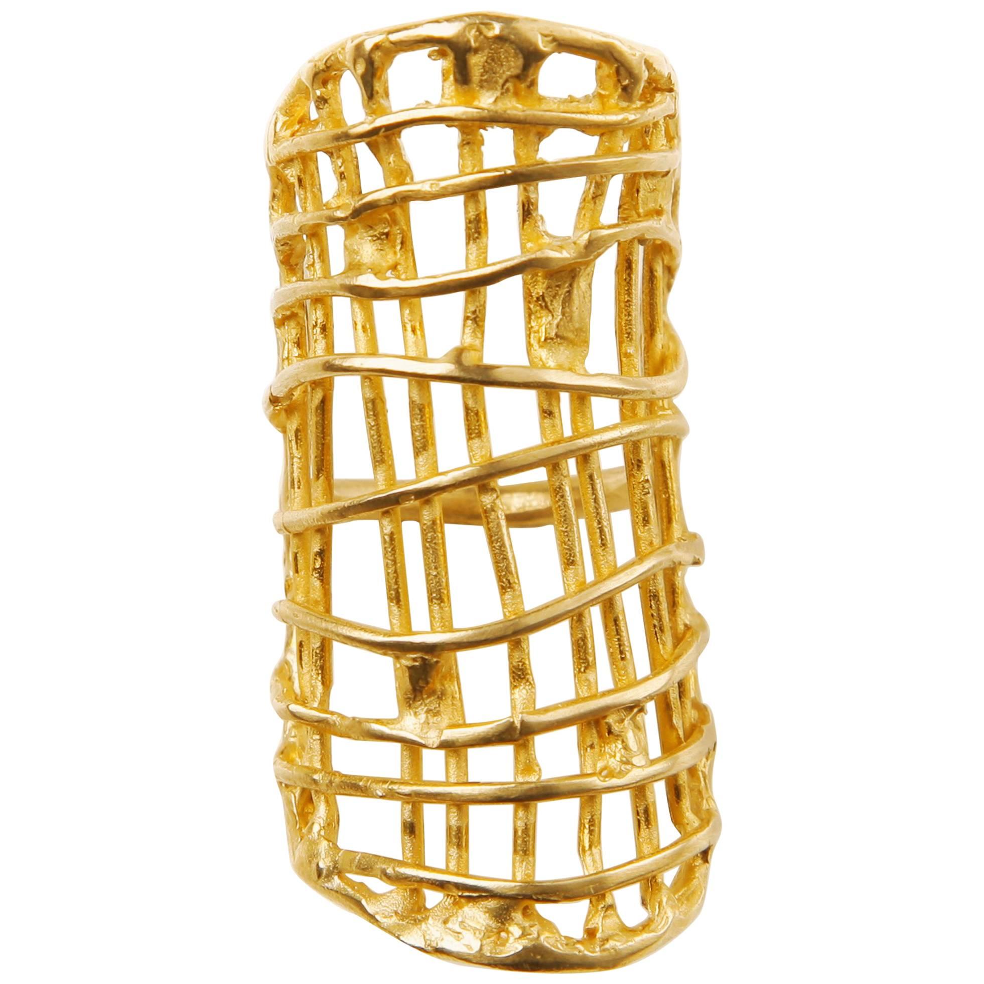 Giulia Barela Rolling Gold Plated Bronze Ring