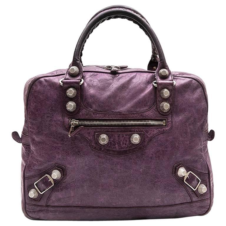 Balenciaga Bag in Purple Aged Leather