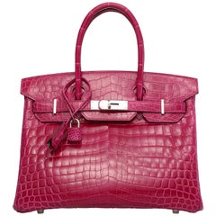 Hermes vibrant rose scheherazade Birkin 30 Bag 