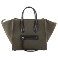 Celine Phantom Handbag Canvas Medium