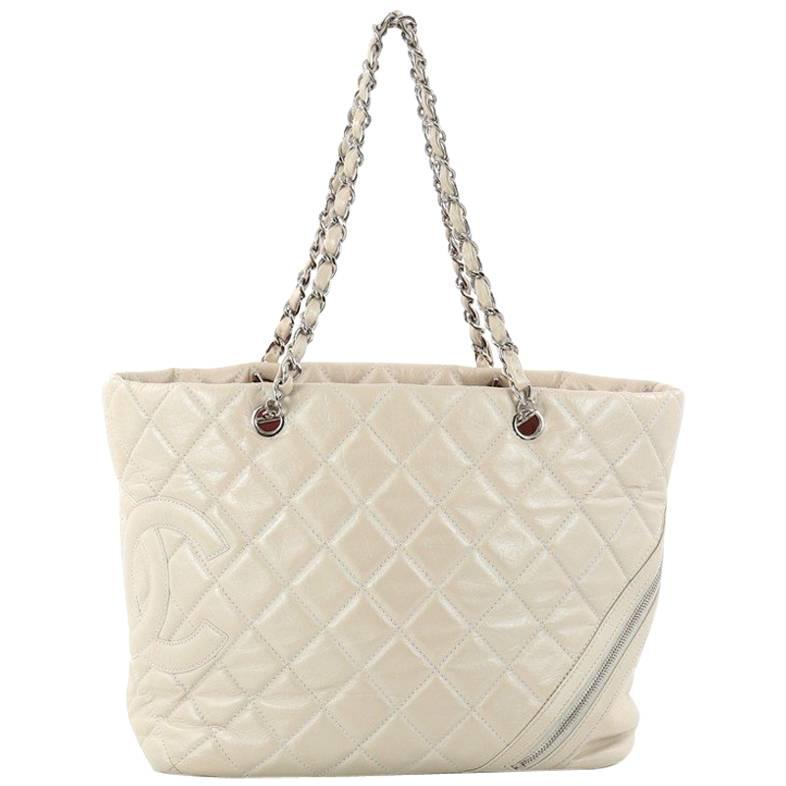 Chanel Cotton Club Tote Quilted Aged Calfskin Large