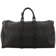 Louis Vuitton Keepall Bandouliere Bag Damier Infini Leather 45
