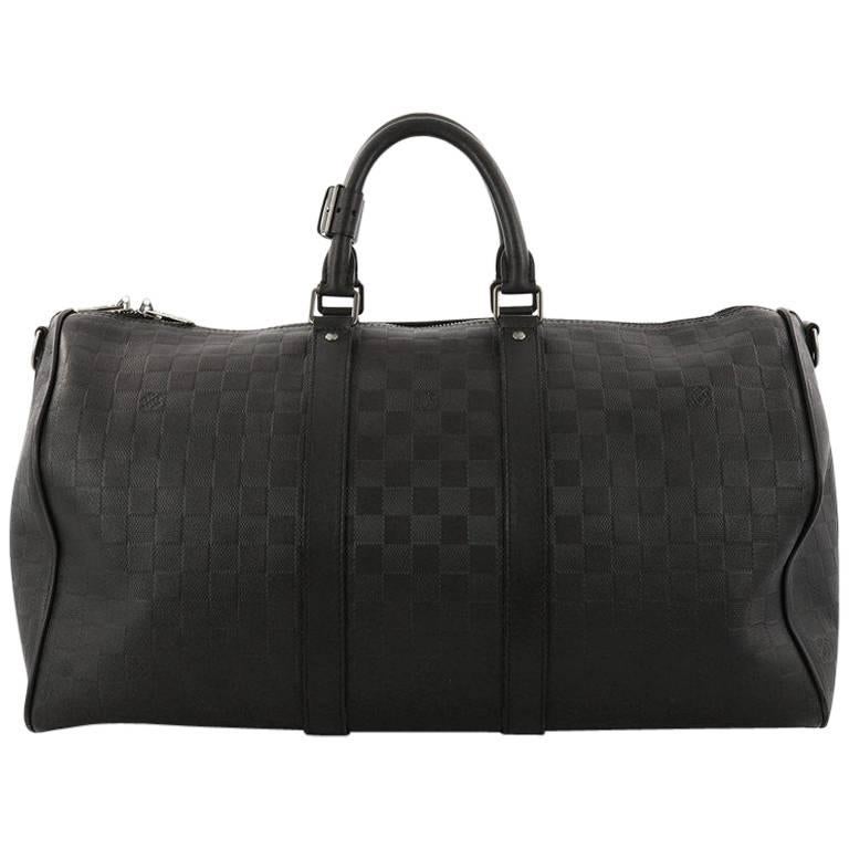 Louis Vuitton Keepall Bandouliere Bag Damier Infini Leather 45 at 1stdibs