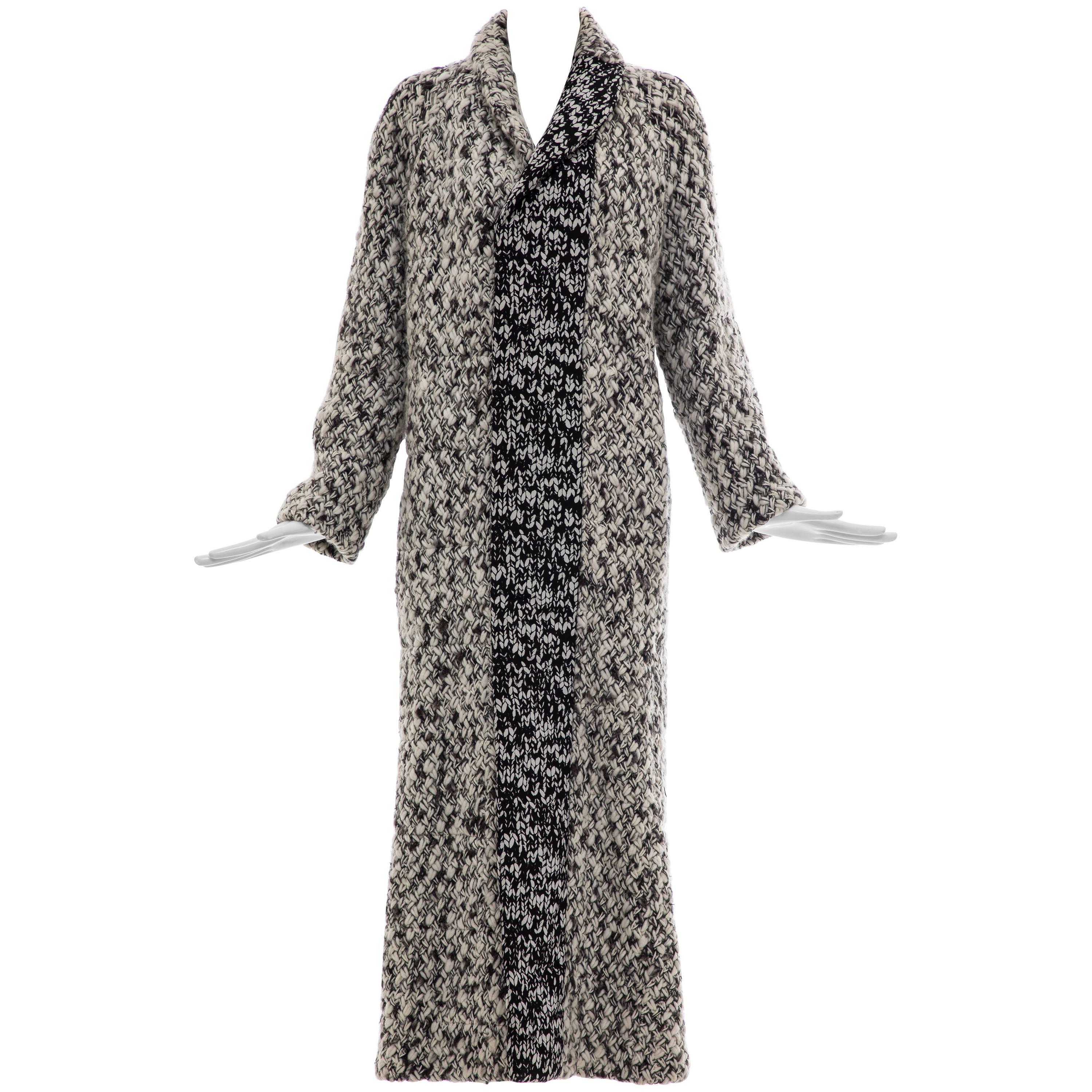 Gianfranco Ferre Snap Front Long Sweater Coat, Circa 1990's For Sale