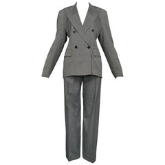 Vintage 1980s Alaia Grey Double-Breasted Suit 