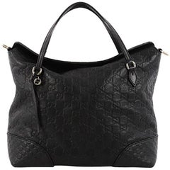 Gucci Bree Convertible Top Handle Bag Guccissima Leather Medium