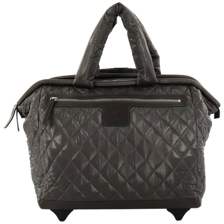 Chanel Coco Cocoon Rolling Trolley Quilted Nylon