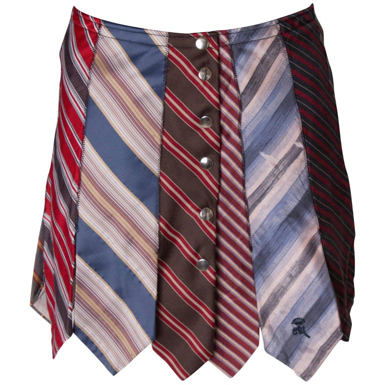 A Vintage Novelty Skirt made out of Silk Ties at 1stDibs skirt made