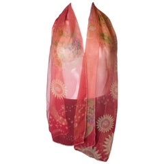 A Vintage floral printed silk scarf by Ferragamo