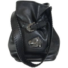 Barry Kieselstein-Cord Drawstring Shoulderbag with Silver Horse-head