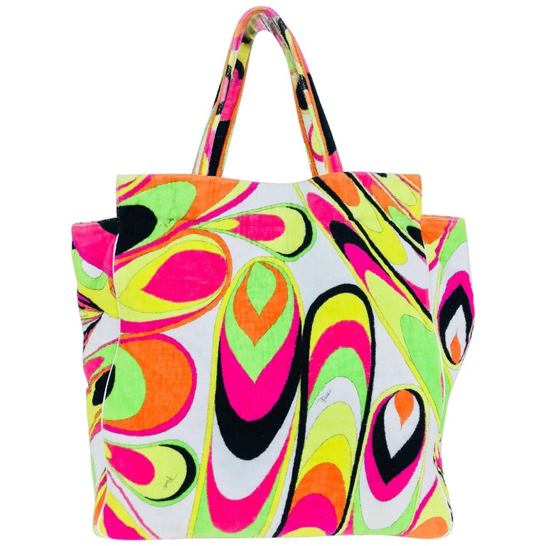 Pucci velvet terry beach tote and matching beach towel at 1stDibs ...