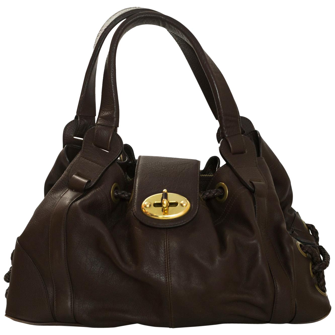 Mulberry Brown Leather Tote Bag with Dust Bag