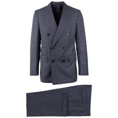 Tom Ford Grey Wool Double Breast Shelton Two Pc Suit