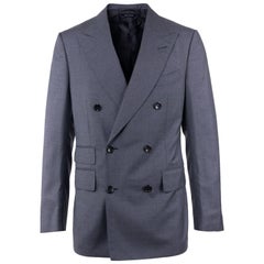 Tom Ford Men's Grey Pure Wool Double Breasted Two Piece Suit