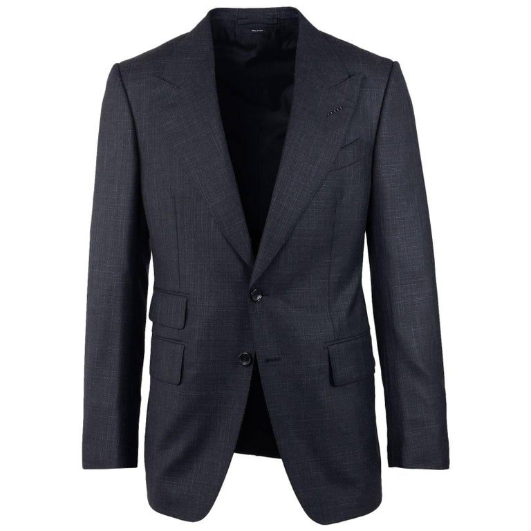 Tom Ford Black Wool Blend Shelton Two Button 2PC Suit For Sale at 1stDibs