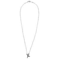 TIFFANY & CO. Sterling Silver X Charm Necklace