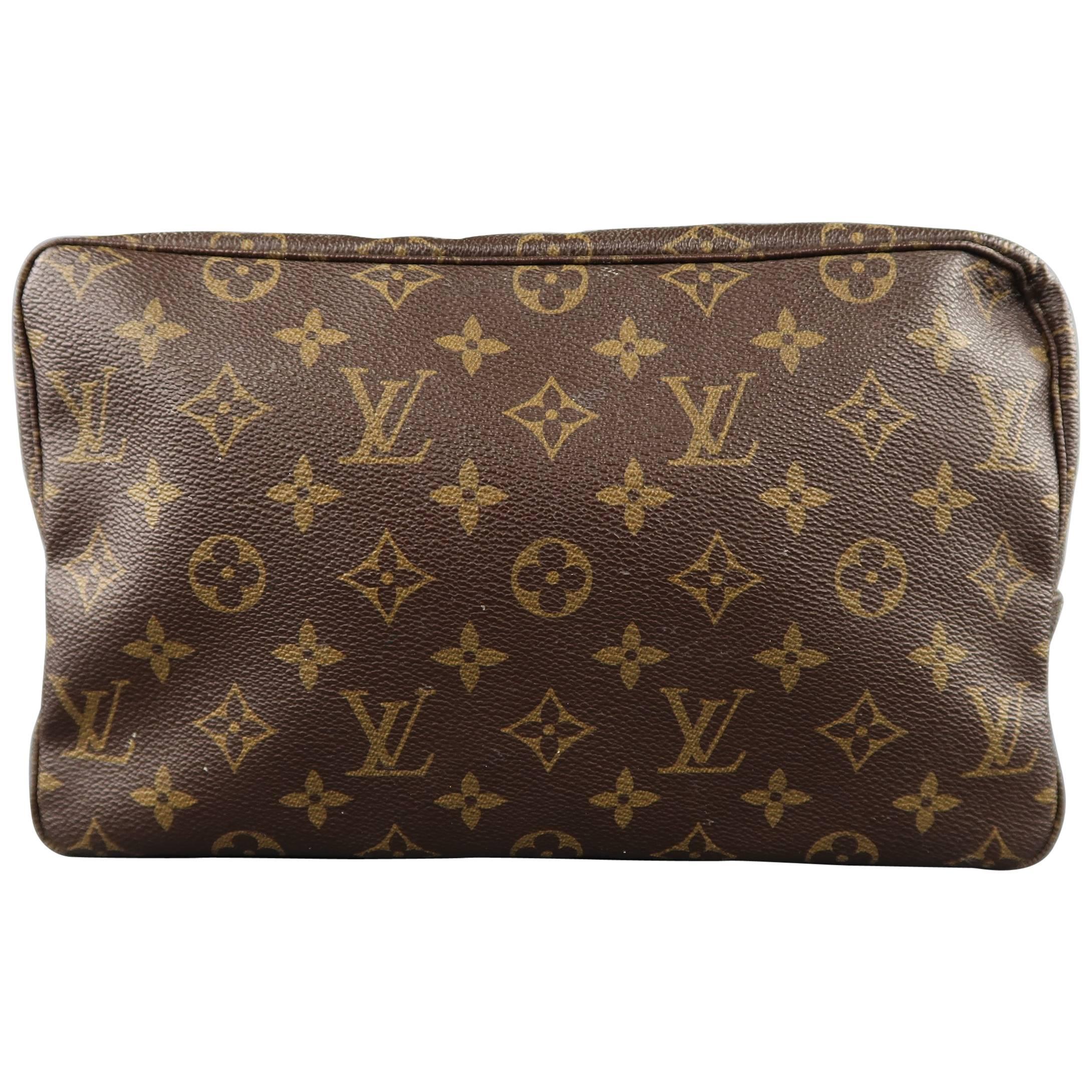 LOUIS VUITTON Monogram Canvas Boite Gold Trim Travel Cosmetic Vanity Trunk  Case For Sale at 1stDibs