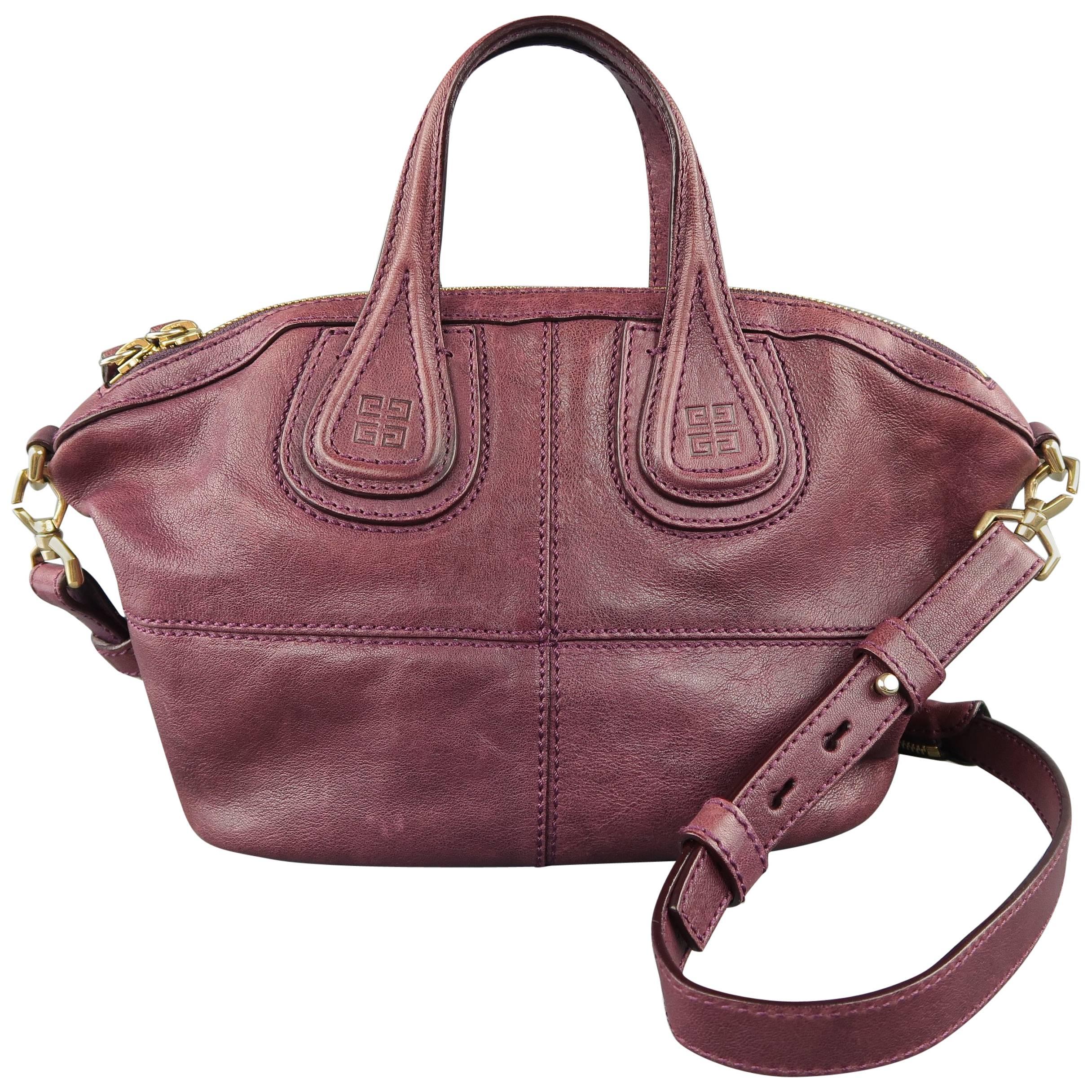 Givenchy Plum Purple Leather Nightingale Mini Handbag