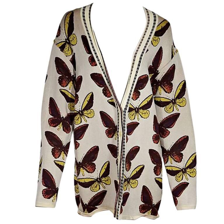 Vintage 2000s purple butterfly cardigan top