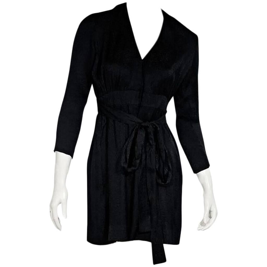 Black Vintage Chanel Creations Silk Dress