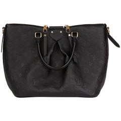 2016 Louis Vuitton Black Embossed Empreinte Leather Mazarine MM