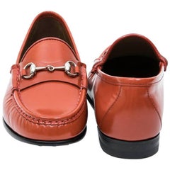 GUCCI Moccasins in Smooth Coral Leather Size 36.5fr