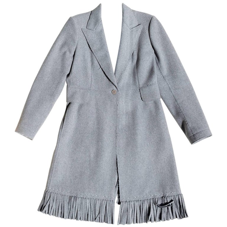 Alaïa Wool Fringe Coat For Sale at 1stDibs