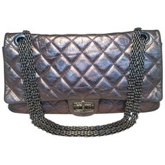 Chanel Limited Edition Distressed Calfskin Classic Double Flap Bag For Sale  at 1stDibs