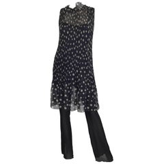 Chanel Chiffon Polka Dot Dress and Jumpsuit, 2000 