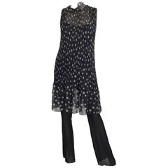 Chanel Chiffon Polka Dot Dress and Jumpsuit, 2000
