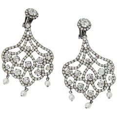 Kenneth Jay Lane Chandelier Crystal Earrings