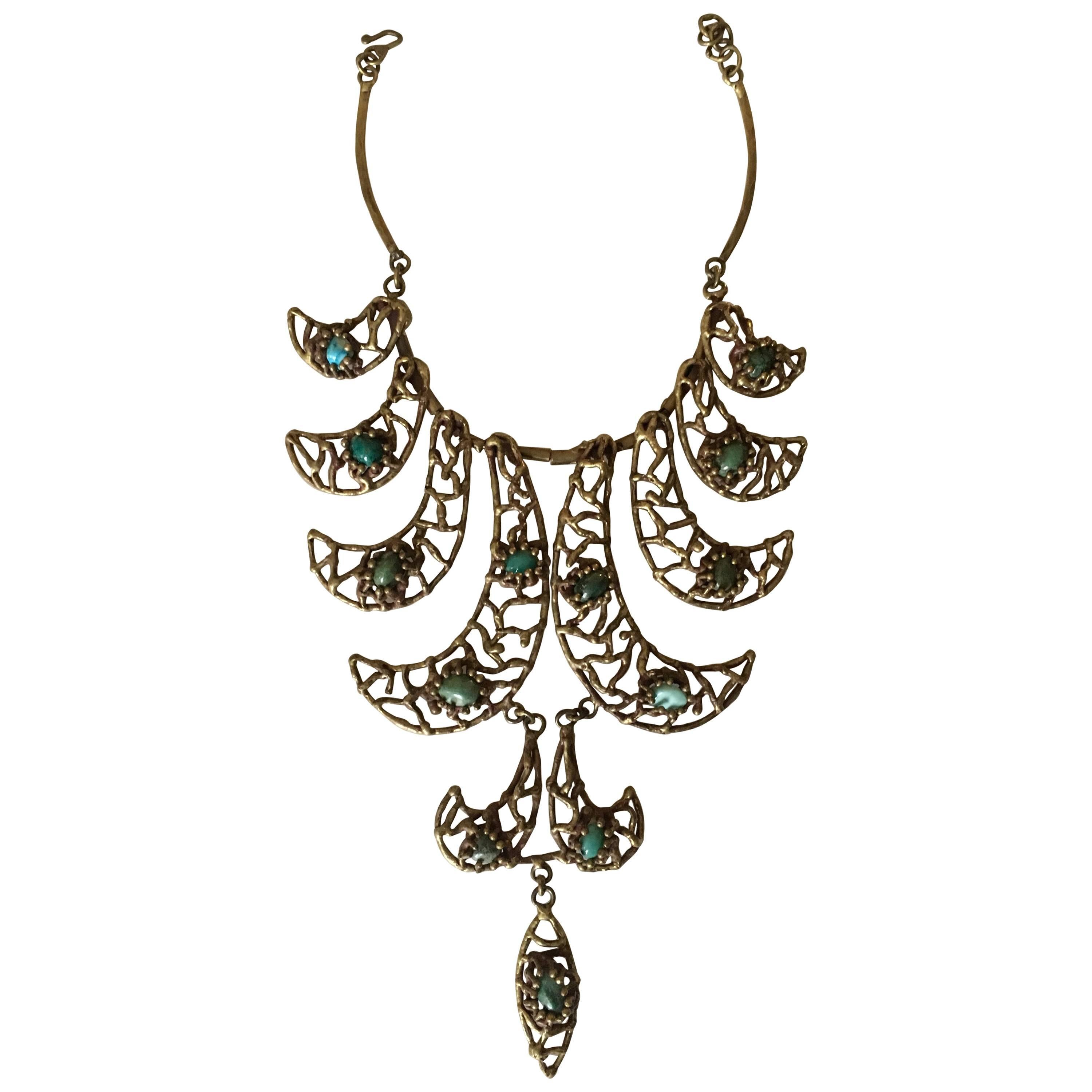 Sculptural necklace in the style of Ibram Lassaw, circa 1960 For Sale