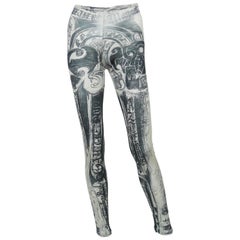 Jean Paul Gaultier Leggings imprimé tatouage Mayas Taille L