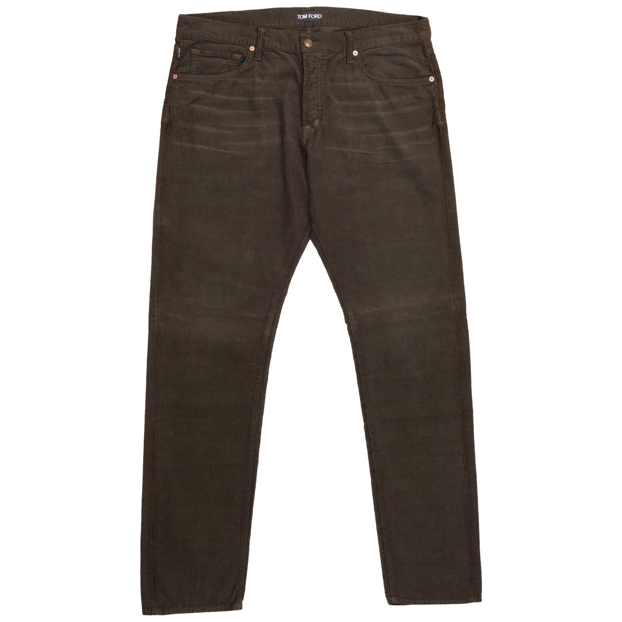 Tom Ford Denim Jeans Brown Wash Size 38 Regular Fit Model For Sale