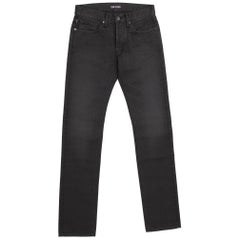 om Ford Denim Jeans Dark Grey Wash Size 28 Straight Fit Model