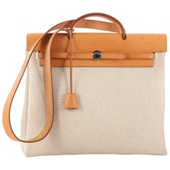 Hermes Herbag Toile and Leather GM