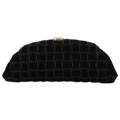 Chanel Timeless Clutch Velvet with Woven Leather