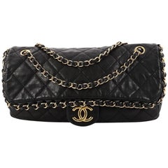 Chanel Chain Me Flap Bag Quilted Calfskin Jumbo