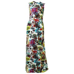 Jean Paul Gaultier Vintage Basquiat Print Inspired Maxi Dress Size S