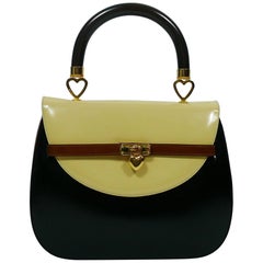 Moschino Vintage Color Block Leather Handbag