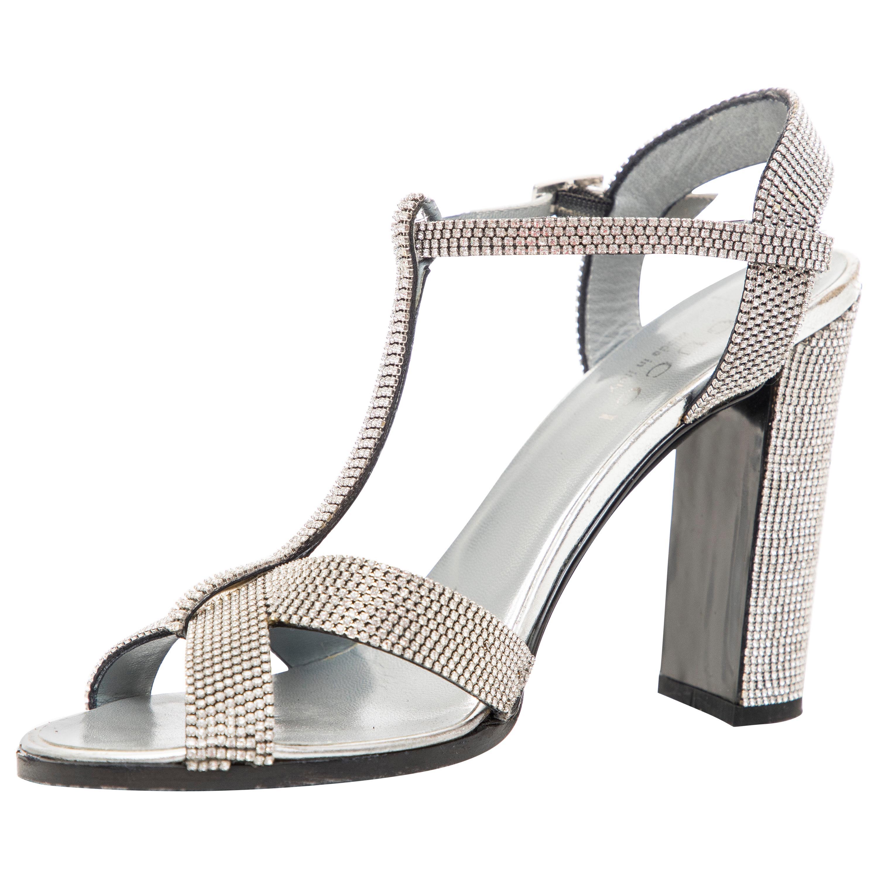 tom ford disco heels silver