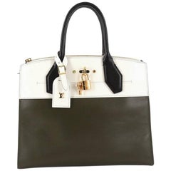 Louis Vuitton City Steamer Leather MM Handbag