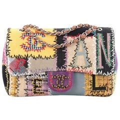 Chanel Classic Single Flap Bag Multicolor Patchwork Jumbo
