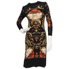 Hermés Black knee-Length Silk Jersey Dress, 1990 
