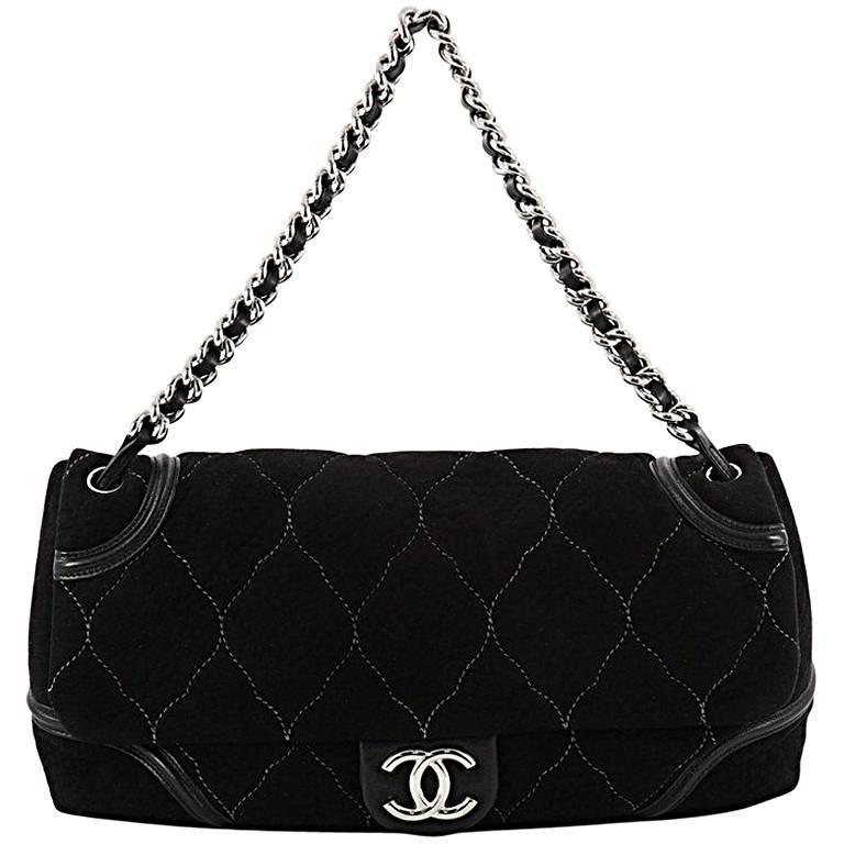 Chanel Rodeo Drive Flap Bag Quilted Microsuede Large at 1stdibs