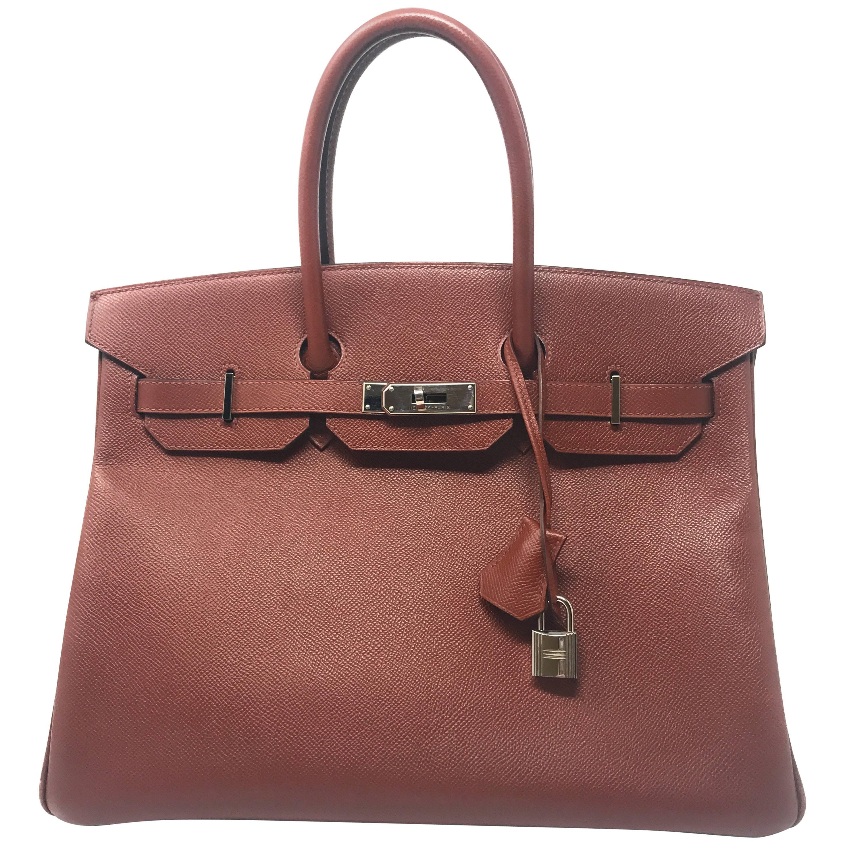 Hermes Birkin 35cm Sienne For Sale