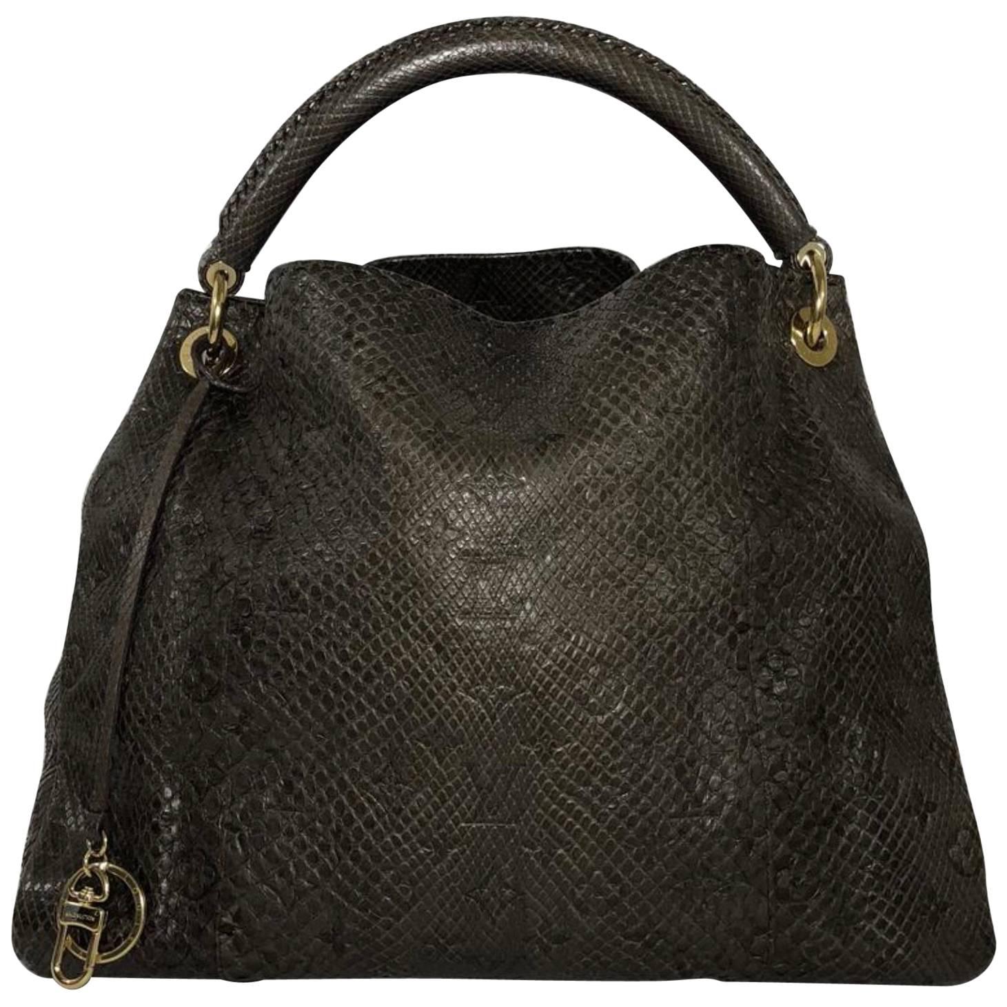 Louis Vuitton Python Artsy in Gris (Brown) For Sale