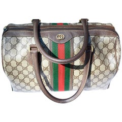 Vintage Gucci Logo Mini Duffle Handbag